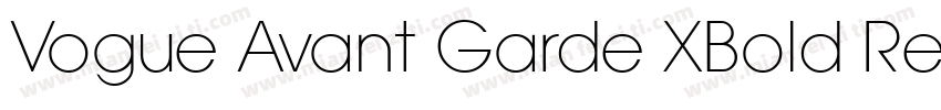 Vogue Avant Garde XBold Regular字体转换